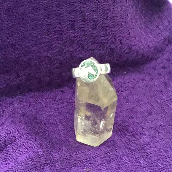 Ring, Turquoise and Sterling Silver Horse Head Ring, size 7.5, Handmade, Artisan - Picture 2 of 8